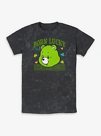 Care Bears Lucky Bear Head Mineral Wash T-Shirt
