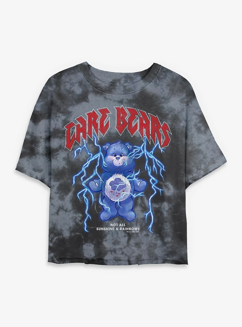 Care Bears Doom And Gloom Tie Dye Crop Womens T-Shirt