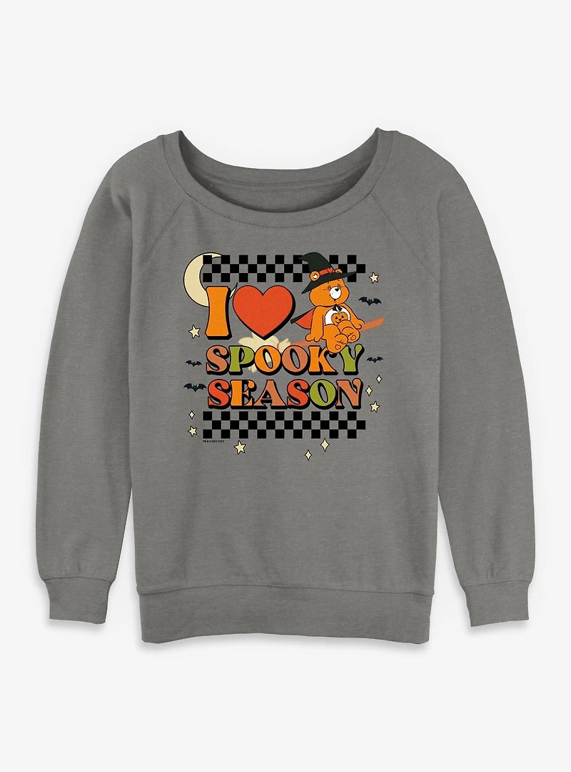 Care Bears I Heart Spooky Season Womens Slouchy Sweatshirt