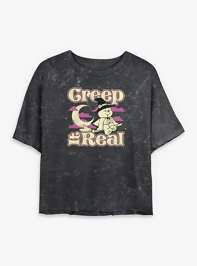 Care Bears Creep It Real Mineral Wash Womens Crop T-Shirt