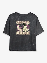 Care Bears Creep It Real Mineral Wash Womens Crop T-Shirt
