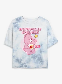 Care Bears Emotionally Available Tie Dye Crop Womens T-Shirt