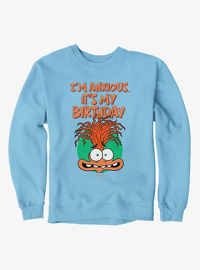 Disney Pixar Inside Out I'm Anxious It's My Birthday Sweatshirt
