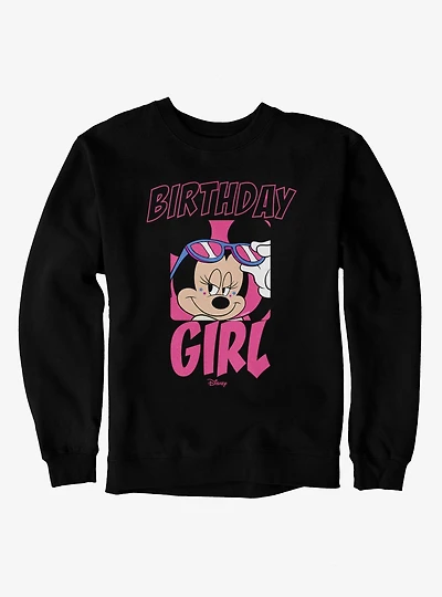 Disney Minnie Mouse Birthday Sunglasses Girl Sweatshirt