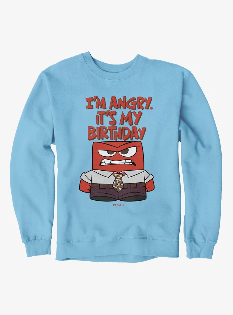 Disney Pixar Inside Out I'm Angry It's My Birthday Sweatshirt