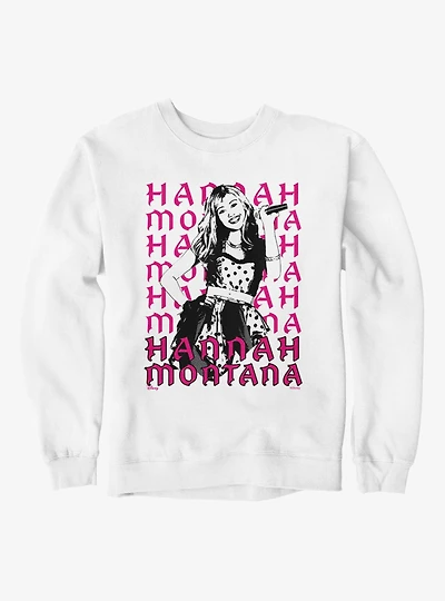 Disney Hannah Montana Silhouette Name Stack Sweatshirt
