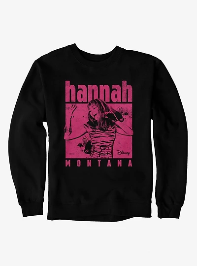 Disney Hannah Montana Singing Pink Square Sweatshirt