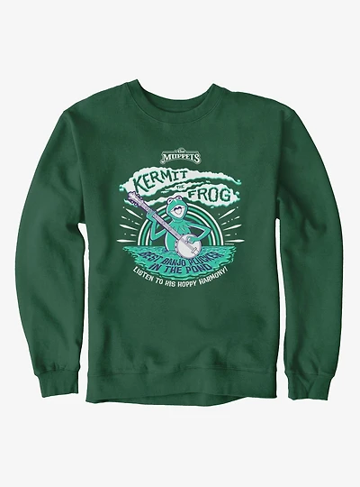 Disney The Muppets Kermit Frog Best Banjo Plucker Pond Sweatshirt