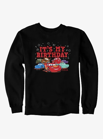 Disney Pixar Cars It's My Birthday Car Lot Group Sweatshirt