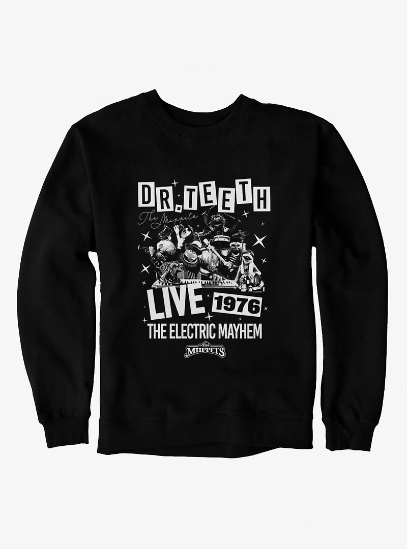 Disney The Muppets Dr Teeth Live 1976 Electric Mayhem Sweatshirt