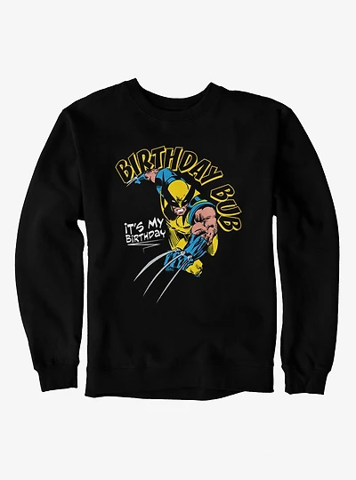 Marvel Comics Retro Wolverine Birthday Bub It's My Sweatshirt