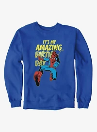 Marvel Comics Retro Spiderman It?s My Amazing Birthday Sweatshirt