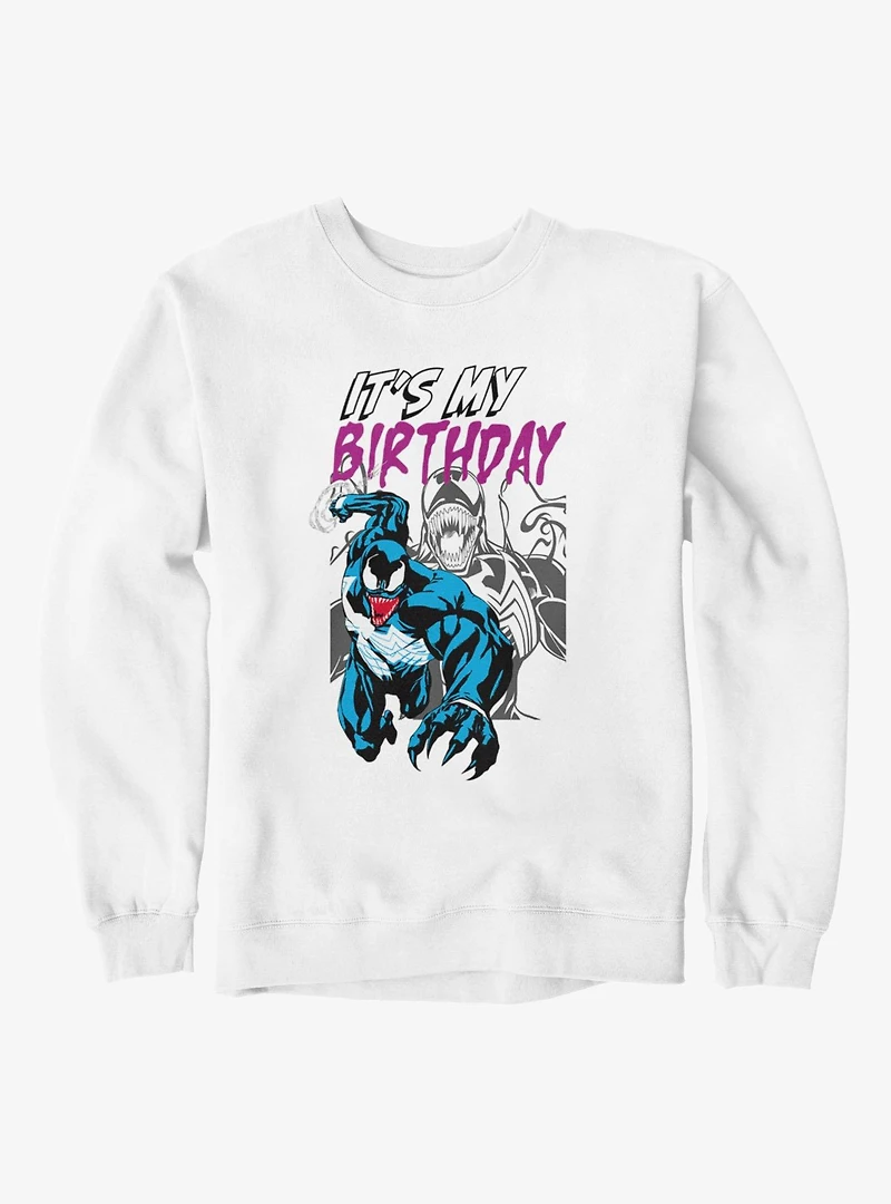 Marvel Comics Retro Venom Its My Birthday Sweatshirt