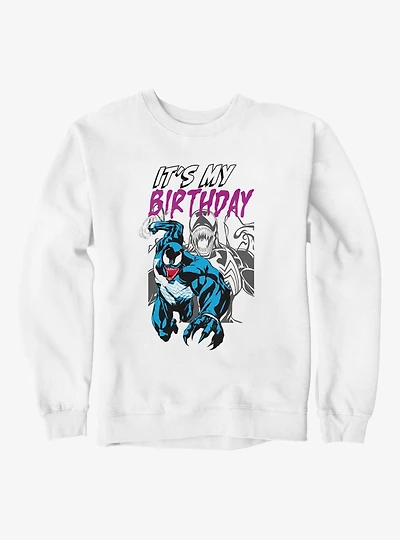 Marvel Comics Retro Venom Its My Birthday Sweatshirt