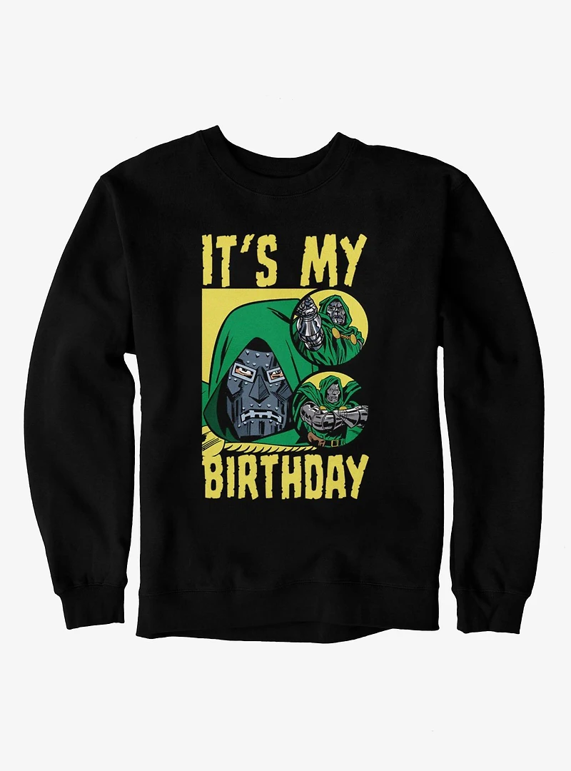 Marvel Comics Retro My Birthday No Smiles Doom Sweatshirt