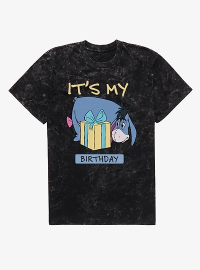 Disney Winnie The Pooh It's My Birthday Present Eeyore Mineral Wash T-Shirt