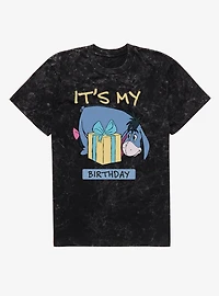Disney Winnie The Pooh It's My Birthday Present Eeyore Mineral Wash T-Shirt