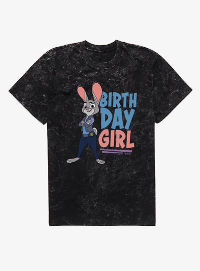 Disney Pixar Zootopia Birthday Officer Hopps Mineral Wash T-Shirt