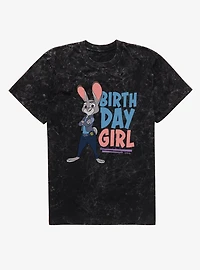 Disney Pixar Zootopia Birthday Officer Hopps Mineral Wash T-Shirt