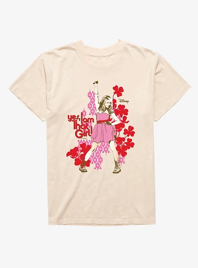 Disney Hannah Montana Yes I Am That Girl Rockstar Pose Mineral Wash T-Shirt