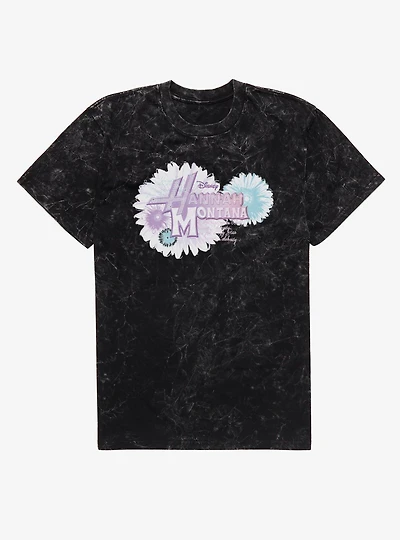 Disney Hannah Montana Big Flowers Logo Mineral Wash T-Shirt