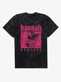 Disney Hannah Montana Singing Pink Square Mineral Wash T-Shirt