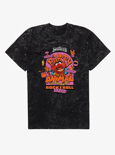 Disney The Muppets Rock & Roll Louder Party Animal Mineral Wash T-Shirt