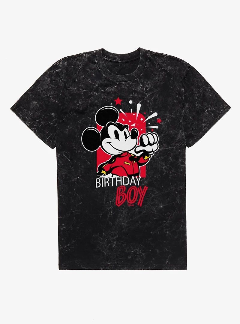 Disney Mickey Mouse Birthday Boy Racing Mineral Wash T-Shirt