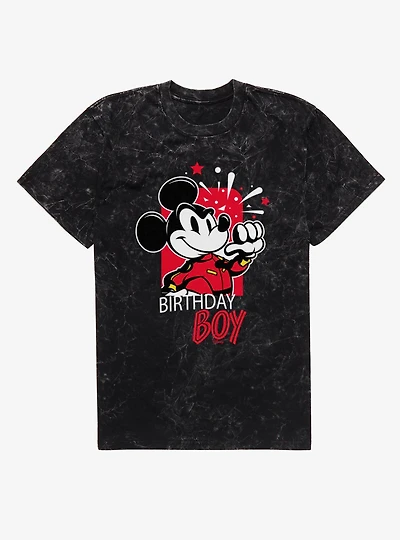 Disney Mickey Mouse Birthday Boy Racing Mineral Wash T-Shirt