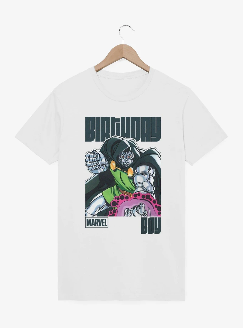 Marvel Comics Retro Dr Doom Reach Birthday Boy T-Shirt