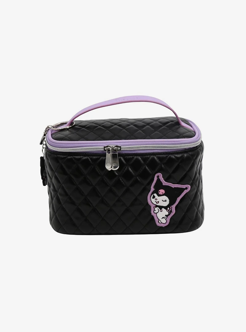 Kuromi Quilted Train Case