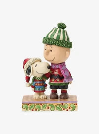 Jim Shore Peanuts Snoopy & Charlie Xmas Sweaters Figurine
