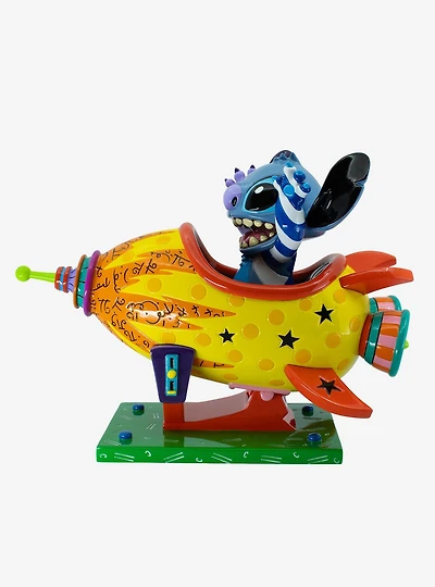 Disney Britto Stitch Rocket Ship Figurine