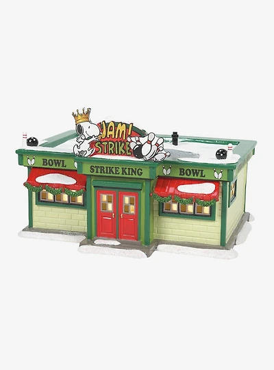 Department 56 Peanuts Village Strike King Bowling Alley Figurine