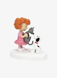 Department 56 Peanuts Village Frieda & Faron Meet Snoopy Figurine