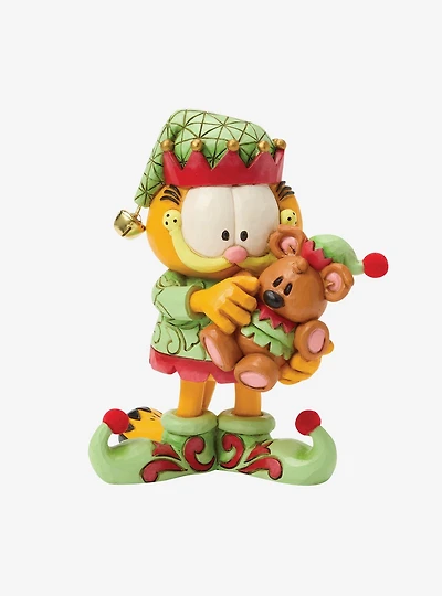 Jim Shore Garfield Garfield and Pooky in Elf Cost Figurine