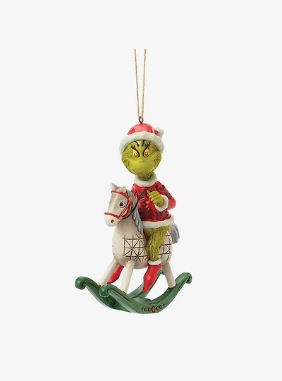 Jim Shore Grinch Grinch on Rocking Horse Hanging Ornament