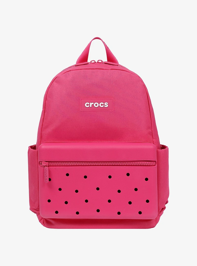 Crocs Lightweight Backpack With Molded Front Storage Pocket Berry Pink