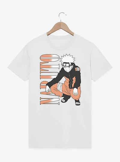 Naruto Shippuden Crouch Pose Simple Colors T-Shirt