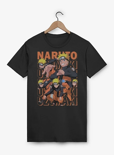 Naruto Shippuden Pose Collage Uzumaki Repeat T-Shirt