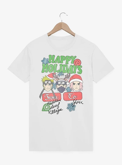 Naruto Shippuden Happy Holidays From Hidden Leaf Village To You T-Shirt