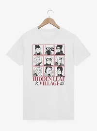 Naruto Shippuden Hidden Leaf Character Grid T-Shirt