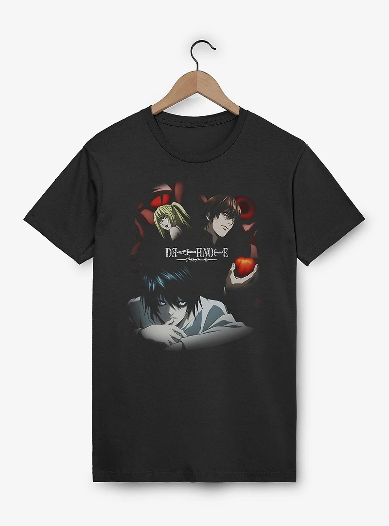 Death Note Group With Red Behind Them T-Shirt