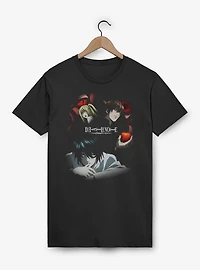 Death Note Group With Red Behind Them T-Shirt