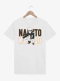 Naruto Shippuden Crouching Flip Text T-Shirt