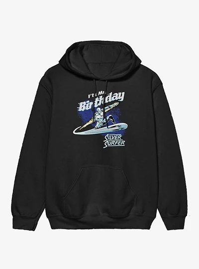 Marvel Comics Retro Its My Birthday Silver Surfer Hoodie