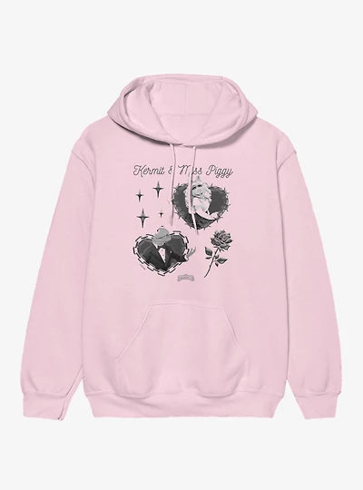Disney The Muppets Kermit & Miss Piggy Thorn Chain Hearts Hoodie
