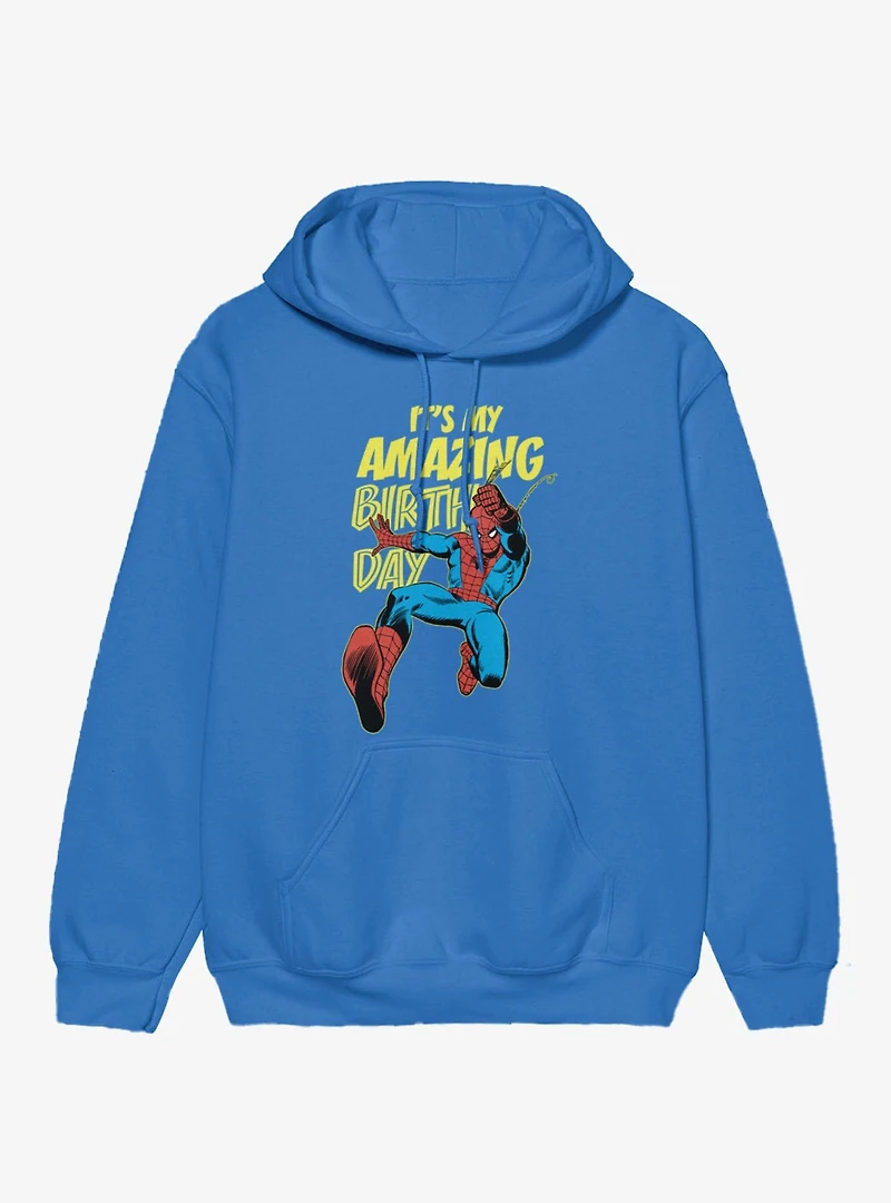 Marvel Comics Retro Spiderman It?s My Amazing Birthday Hoodie