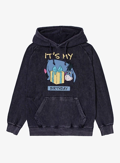 Disney Winnie The Pooh It's My Birthday Present Eeyore Vintage Mineral Washed Hoodie