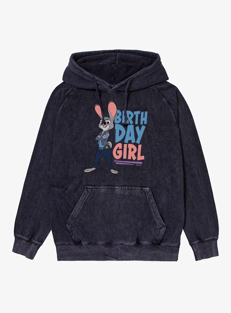 Disney Pixar Zootopia Birthday Officer Hopps Vintage Mineral Washed Hoodie